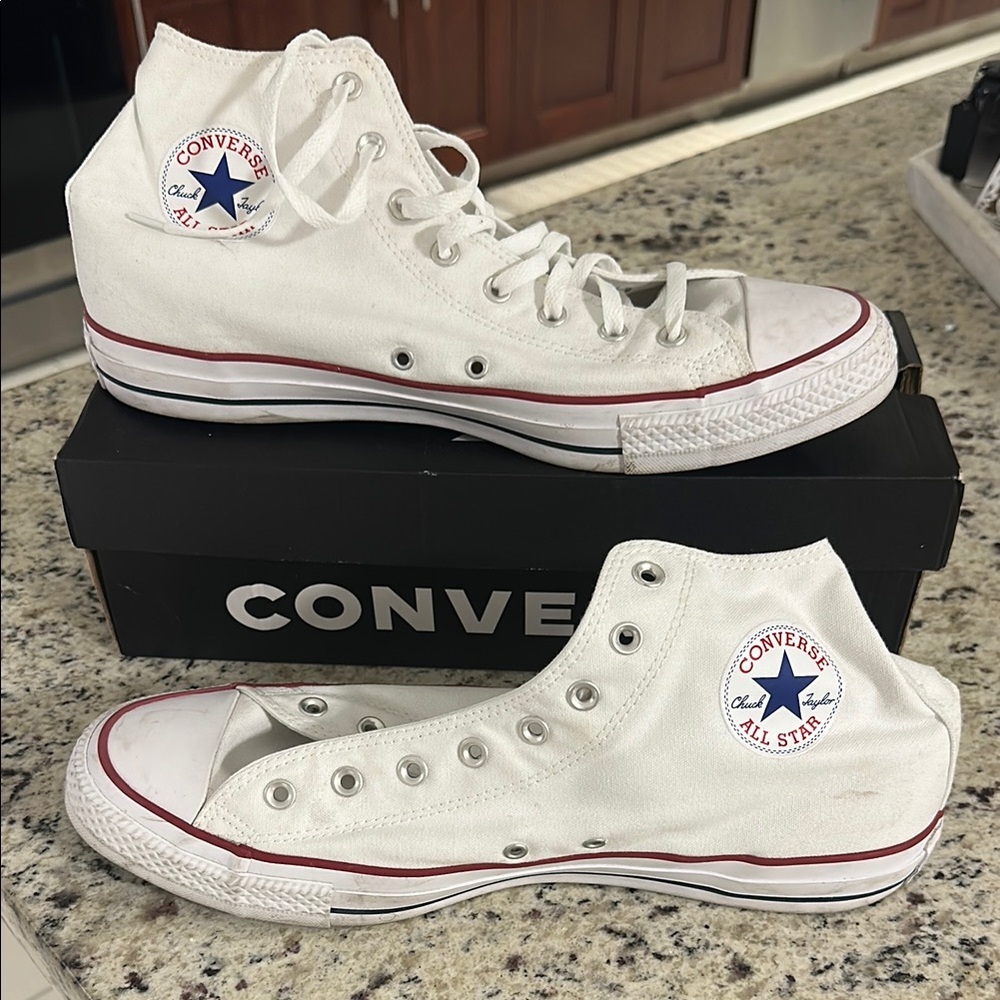 Converse All Star White Canvas High-Tops